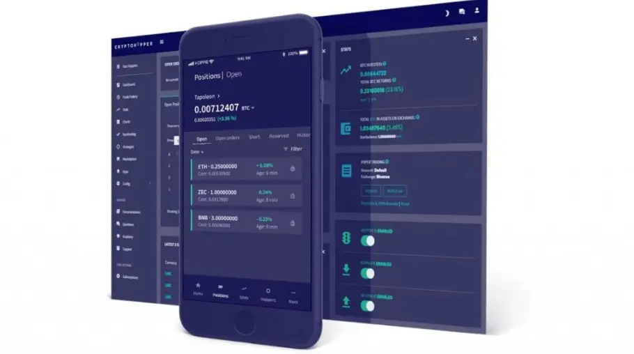 CryptoHoper robot de comercio para el comercio de criptodivisas
