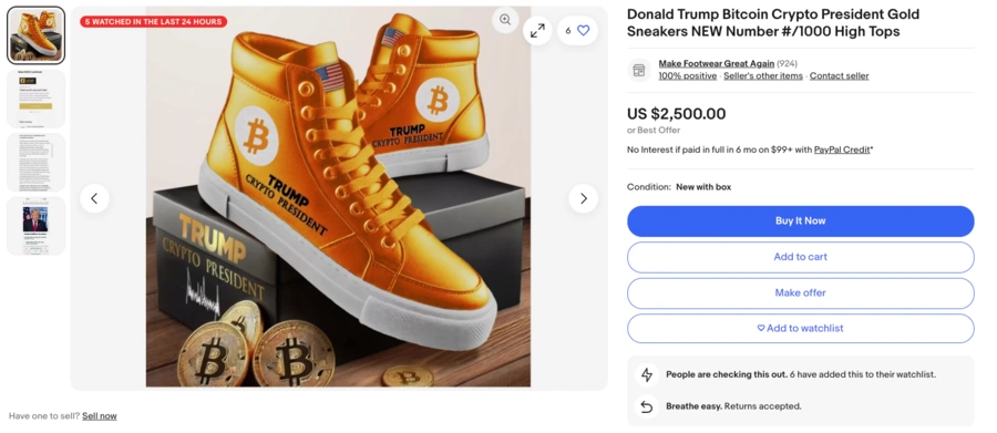 Trump lanzó una línea de «criptozapatillas oficiales» Trump-lanzó-una-línea-de-«criptozapatillas-oficiales»
