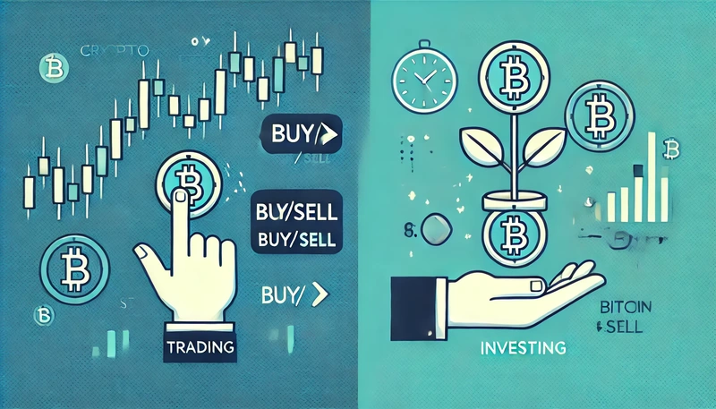 Comparación entre el trading y la inversión en criptomonedas
